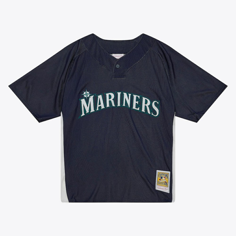Ichiro Suzuki Seattle Mariners Big & Tall Cooperstown Mesh Batting Practice Jersey - Navy | Mitchell & Ness
