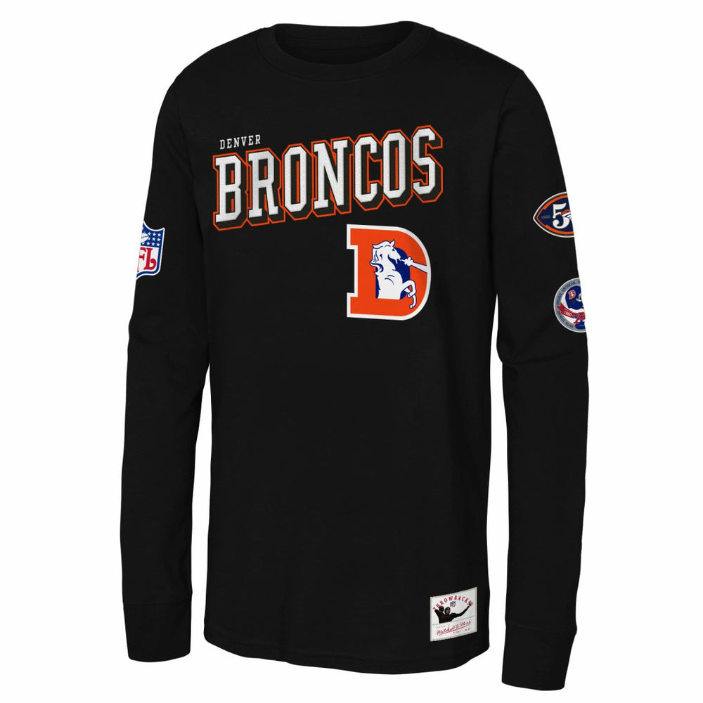 Denver Broncos Youth Training Camp Long Sleeve T-Shirt - Black on sale