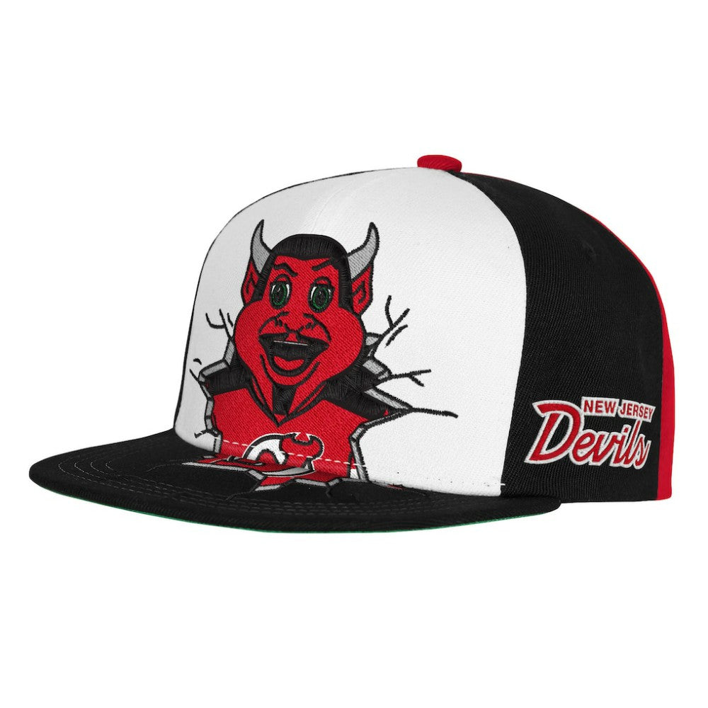 New Jersey Devils Mitchell & Ness Youth Mascot Snapback Hat Red