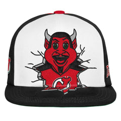 New Jersey Devils Mitchell & Ness Youth Mascot Snapback Hat Red