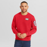 St. Louis Cardinals Darius Rucker Collection Washed Crew Neck Pullover Sweatshirt - Red