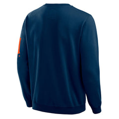 Detroit Tigers Darius Rucker Collection Washed Crew Neck Pullover Sweatshirt - Navy