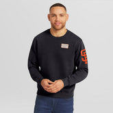 San Francisco Giants Darius Rucker Collection Washed Crew Neck Pullover Sweatshirt - Black