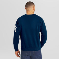New York Yankees Darius Rucker Collection Washed Crew Neck Pullover Sweatshirt - Navy