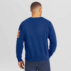New York Mets Darius Rucker Collection Washed Crew Neck Pullover Sweatshirt - Royal