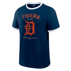 Detroit Tigers Darius Rucker Collection Washed Ringer T-Shirt - Navy