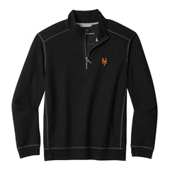 New York Mets Tommy Bahama Montego Bay Half-Zip Sweatshirt - Black