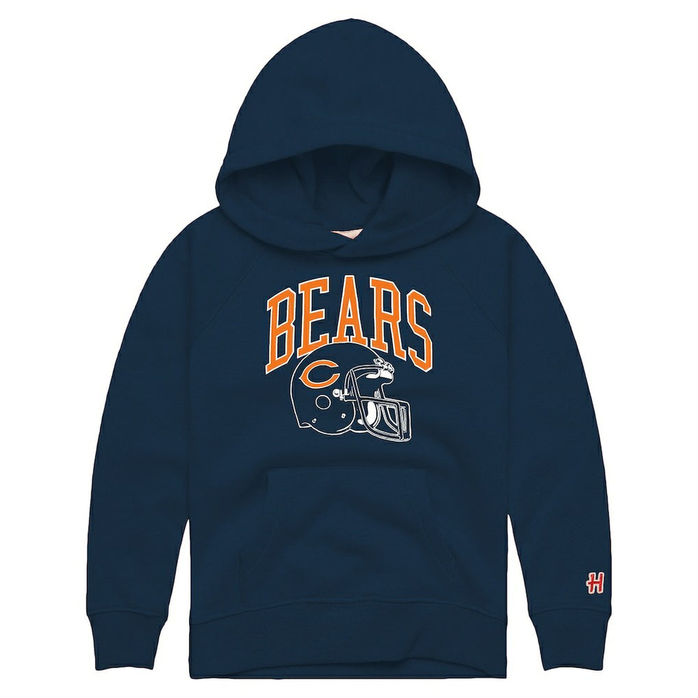 Chicago Bears Homage Youth Helmet Retro Tri-Blend Hoodie - Navy on sale