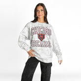 Chicago Bears Gameday Couture Women's Whiteout Oversized Premium Fleece Sweatshirt - Arctic Camo for sale