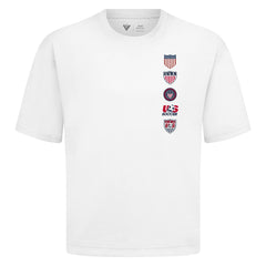 USMNT Levelwear Luxe Signature Knit Timeline T-Shirt - White for sale