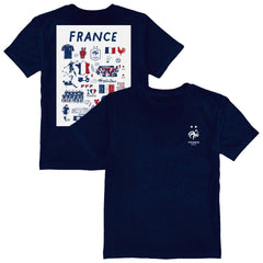 France National Team Vive La Fete Youth Impressions Artwork T-Shirt - Navy sale