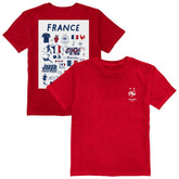 France National Team Vive La Fete Youth Impressions Artwork T-Shirt - Red shop