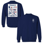 France National Team Vive La Fete Women's Impressions Artwork Sweatshirt - Navy outlet