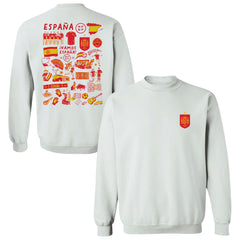 Spain National Team Vive La Fete Women's Impressions Artwork Sweatshirt - White online