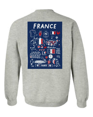 France National Team Vive La Fete Women's Impressions Artwork Sweatshirt - Gray shop