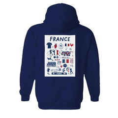 France National Team Vive La Fete Women's Impressions Artwork Hoodie - Navy cheap