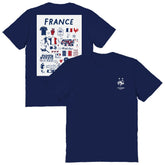 France National Team Vive La Fete Women's Impressions Artwork Fitted T-Shirt - Navy online