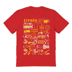 Spain National Team Vive La Fete Women's Impressions Artwork Fitted T-Shirt - Red online