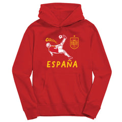 Spain National Team Vive La Fete Youth Chilena Style Hoodie - Red sale