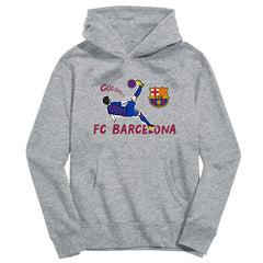 Barcelona Vive La Fete Youth Chilena Style Hoodie - Gray discount