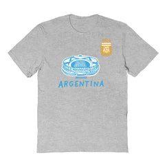 Argentina National Team Vive La Fete Youth Chilena Style T-Shirt - Gray on sale