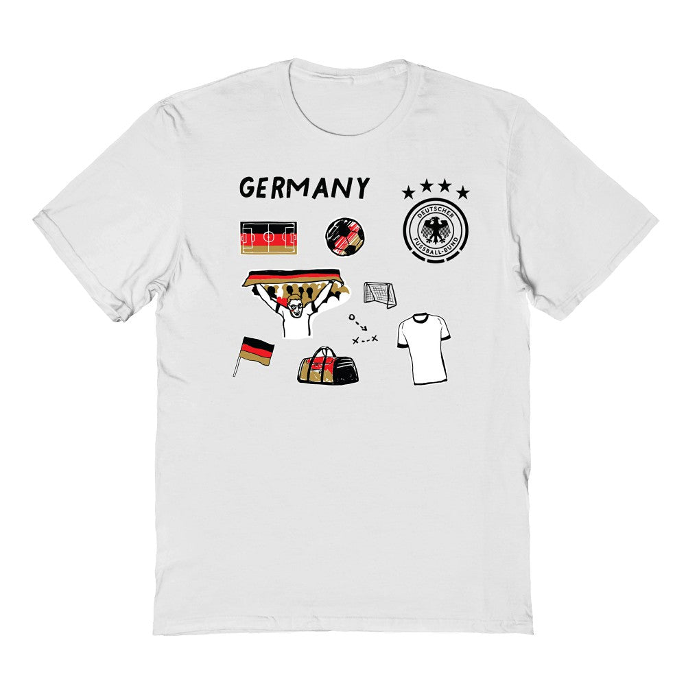 Germany National Team Vive La Fete Youth Impressions Icons T-Shirt - White discount