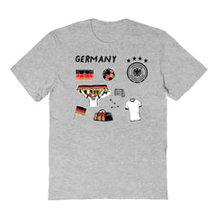 Germany National Team Vive La Fete Youth Impressions Icons T-Shirt - Gray for sale
