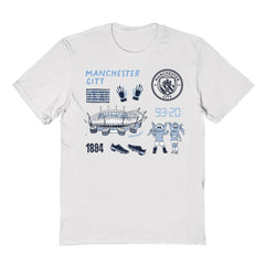 Manchester City Vive La Fete Youth Impressions Icons T-Shirt - White sale
