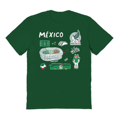 Mexico National Team Vive La Fete Youth Impressions Icons T-Shirt - Green outlet