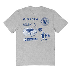 Chelsea Vive La Fete Youth Impressions Icons T-Shirt - Gray cheap