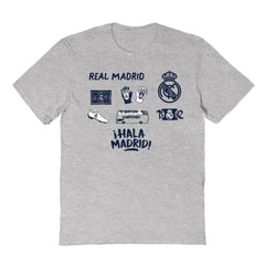 Real Madrid Vive La Fete Youth Impressions Icons T-Shirt - Gray sale