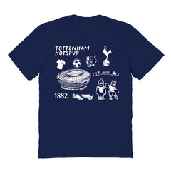 Tottenham Hotspur Vive La Fete Youth Impressions Icons T-Shirt - Navy for sale