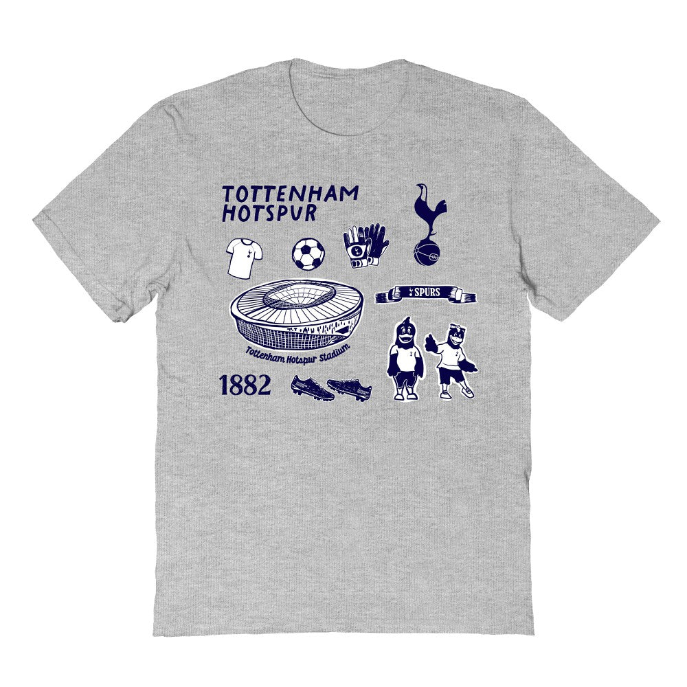 Tottenham Hotspur Vive La Fete Youth Impressions Icons T-Shirt - Gray shop