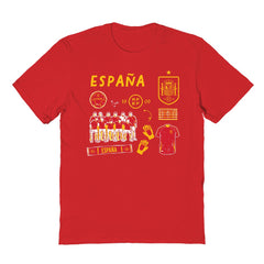 Spain National Team Vive La Fete Youth Impressions Icons T-Shirt - Red sale
