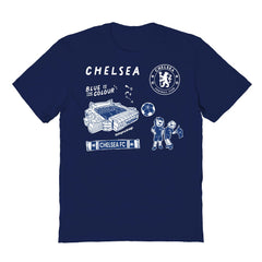 Chelsea Vive La Fete Youth Impressions Icons T-Shirt - Navy shop