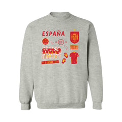 Spain National Team Vive La Fete Women's Impressions Icons Sweatshirt - Gray discount