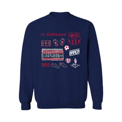 Barcelona Vive La Fete Women's Impressions Icons Sweatshirt - Navy for sale