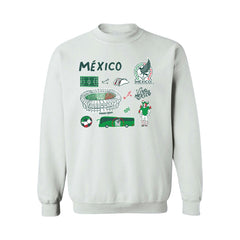 Mexico National Team Vive La Fete Women's Impressions Icons Sweatshirt - White sale