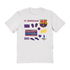 Barcelona Vive La Fete Women's Impressions Icons T-Shirt - White for sale