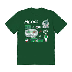 Mexico National Team Vive La Fete Women's Impressions Icons T-Shirt - Green shop