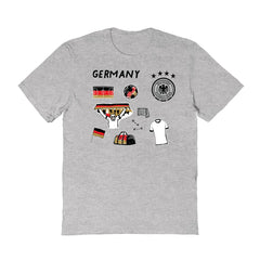 Germany National Team Vive La Fete Women's Impressions Icons T-Shirt - Gray for sale