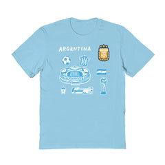 Argentina National Team Vive La Fete Women's Impressions Icons T-Shirt - Light Blue online