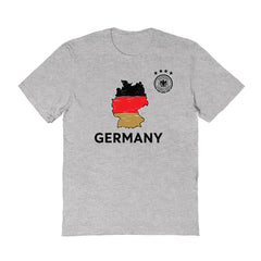 Germany National Team Vive La Fete Adult Map Style T-Shirt - Gray discount