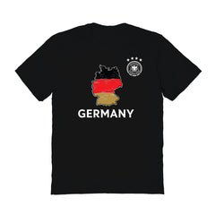 Germany National Team Vive La Fete Adult Map Style T-Shirt - Black for sale