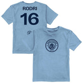 Rodri Manchester City Vive La Fete Youth Player Name & Number Color Badge T-Shirt - Light Blue outlet