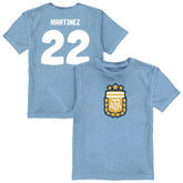 Lautaro Martinez Argentina National Team Vive La Fete Youth Player Name & Number Color Badge T-Shirt - Light Blue outlet