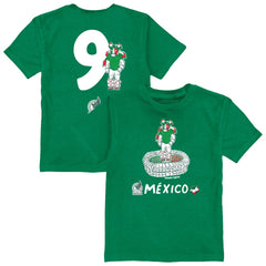 Raúl Jiménez Mexico National Team Vive La Fete Youth Player Name & Number Stadium Style T-Shirt - Green for sale