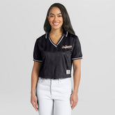 San Francisco Giants WEAR by Erin Andrews Women's Cropped Polo - Black