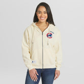 Chicago Cubs WEAR by Erin Andrews Women's Full-Zip Hoodie - Cream