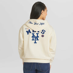 New York Mets WEAR by Erin Andrews Women's Full-Zip Hoodie - Cream